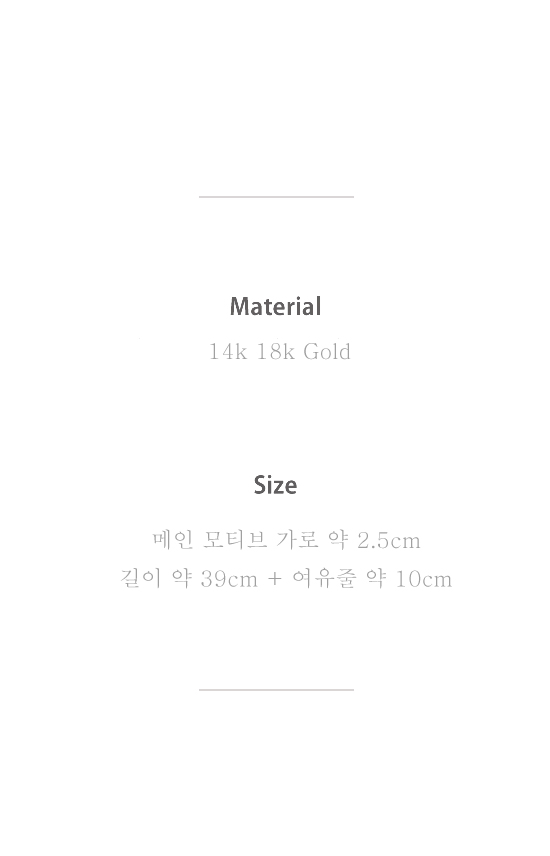 Slim motif necklace RJN065Y