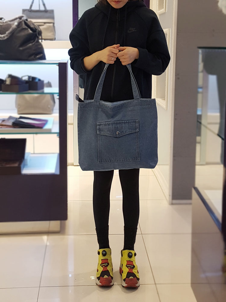 TOTE ECO SHOPPING TRAVEL Denim Eco Bag Shoulder Ba