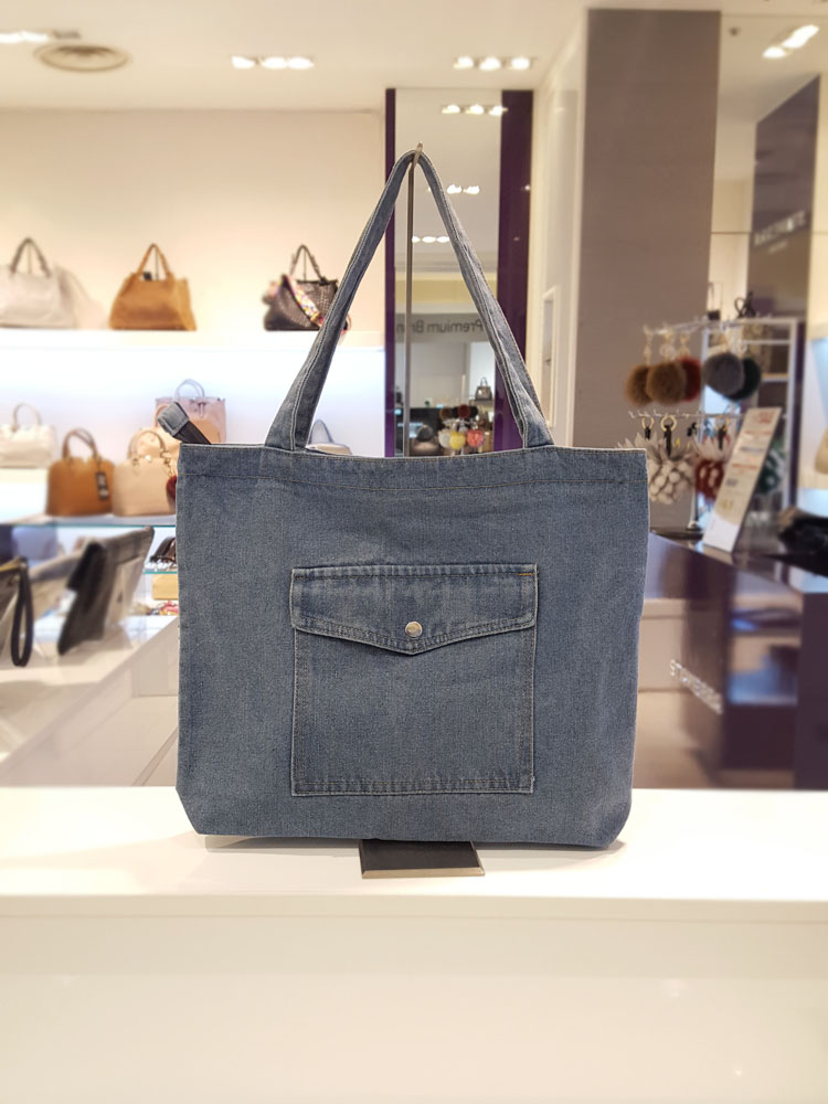 TOTE ECO SHOPPING TRAVEL Denim Eco Bag Shoulder Ba