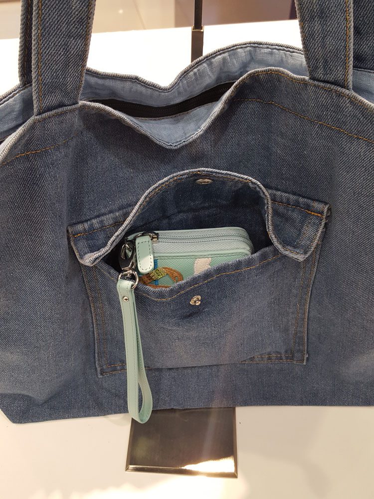 TOTE ECO SHOPPING TRAVEL Denim Eco Bag Shoulder Ba